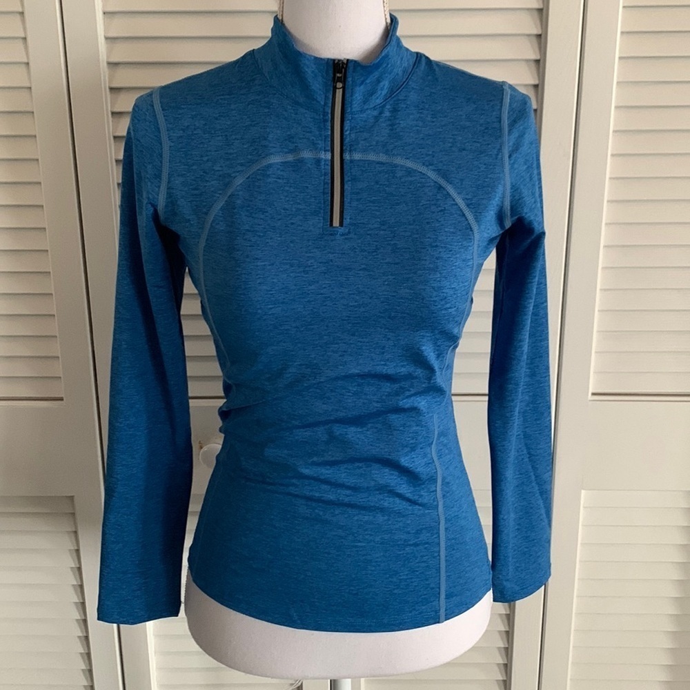 Cadmus Women’s Compression Quarter Zip Pullover Top Royal Blue Shirt Size Small - Picture 1 of 8